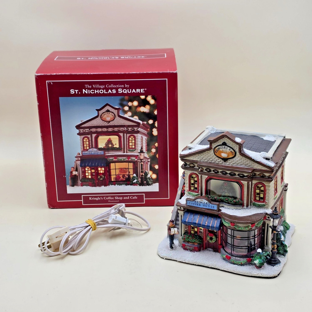 St. Nicholas Square Kringle's Coffee Shop and Cafe Village Collection 2005 Boxed